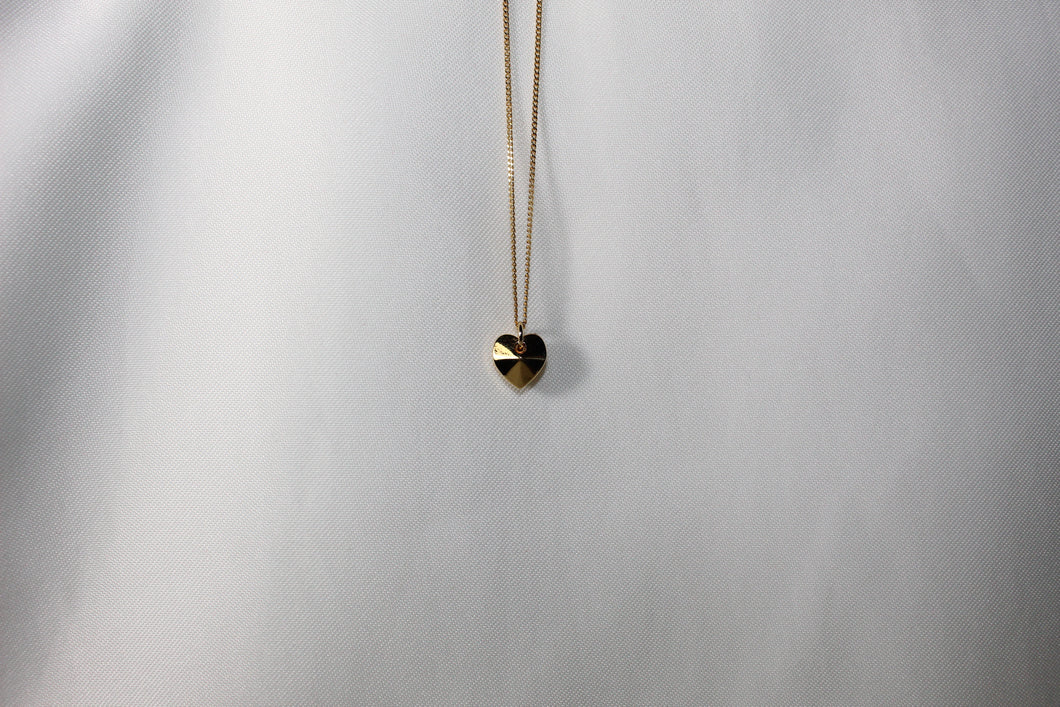 geometric heart necklace