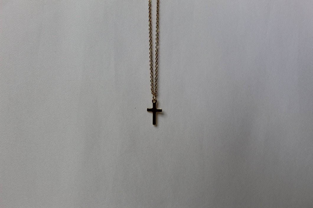 Golden cross necklace