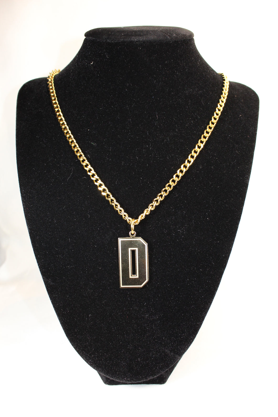 Gold initial “D” necklace