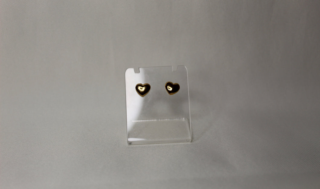 Golden heart earrings